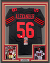 Framed Autographed/Signed Kwon Alexander 35x39 San Francisco Black Football Jersey JSA COA