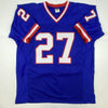 Autographed/Signed Rodney Hampton New York Blue Football Jersey JSA COA