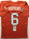 Autographed/Signed DeAndre Hopkins Clemson Orange College Football Jersey JSA COA