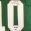 Autographed/Signed Robert Griffin III Heisman 2011 Baylor Green College Football Jersey JSA COA