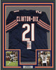 Framed Autographed/Signed Haha Ha Ha Clinton-Dix 35x39 Chicago Blue Football Jersey JSA COA