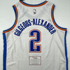Autographed/Signed Shai Gilgeous-Alexander Oklahoma City Thunder White Basketball Jersey Fanatics COA