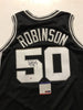 Autographed/Signed David Robinson San Antonio Spurs Black Basketball Jersey PSA/DNA COA