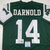 Autographed/Signed Sam Darnold New York Green Rookie Football Jersey Beckett BAS COA