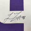Framed Autographed/Signed Linval Joseph 35x39 Minnesota Purple Football Jersey JSA COA