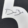 Framed Autographed/Signed Devin Bush 35x39 Pittsburgh Black Football Jersey JSA COA