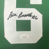 Framed Autographed/Signed Bill Russell 35x39 Boston Green Basketball Jersey JSA COA