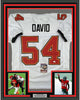 Framed Autographed/Signed Lavonte David 35x39 Tampa Bay White Football Jersey JSA COA