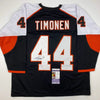 Autographed/Signed Kimmo Timonen Philadelphia Black Hockey Jersey JSA COA by Hall of Fame Sports Memorabilia