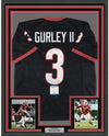 Framed Autographed/Signed Todd Gurley 35x39 Georgia Black College Football Jersey Beckett BAS COA