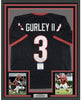 Framed Autographed/Signed Todd Gurley 35x39 Georgia Black College Football Jersey Beckett BAS COA