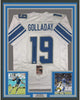 Framed Autographed/Signed Kenny Golladay 35x39 Detroit White Football Jersey JSA COA