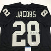 Autographed/Signed Josh Jacobs Viva Las Vegas Oakland Black Football Jersey Beckett BAS COA