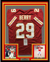Framed Autographed/Signed Eric Berry 35x39 Kansas City Chiefs Red Football Jersey JSA COA