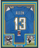 Framed Autographed/Signed Keenan Allen 35x39 Los Angeles LA Powder Blue Football Jersey JSA COA