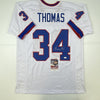 Autographed/Signed Thurman Thomas Buffalo White Football Jersey JSA COA