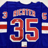 Autographed/Signed Mike Richter New York Blue Hockey Jersey PSA/DNA COA
