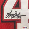 Autographed/Signed Larry Johnson UNLV Red College Basketball Jersey PSA/DNA COA