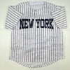 Autographed/Signed Mariano Rivera New York Pinstripe Baseball Jersey JSA COA/LOA