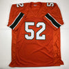 Autographed/Signed Ray Lewis Miami Orange College Football Jersey PSA/DNA COA