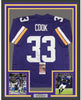 Framed Autographed/Signed Dalvin Cook 35x39 Minnesota Purple Football Jersey JSA COA