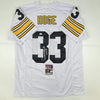 Autographed/Signed Merril Hoge Pittsburgh White Football Jersey JSA COA