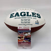 Autographed/Signed Jason Kelce Philadelphia Eagles Full Size F/S White Panel Logo Football PSA/DNA COA by Hall of Fame Sports Memorabilia