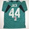 Autographed/Signed Myles Jack Jacksonville Teal Football Jersey JSA COA