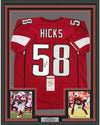 Framed Autographed/Signed Jordan Hicks 35x39 Arizona Red Football Jersey JSA COA