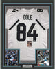 Framed Autographed/Signed Keelan Cole 35x39 Jacksonville White Football Jersey JSA COA