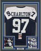 Framed Autographed/Signed Taco Charlton 35x39 Dallas Thanksgiving Day Football Jersey JSA COA