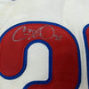Framed Autographed/Signed Cole Hamels 35x39 Philadelphia Cream Baseball Jersey JSA COA