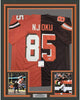 Framed Autographed/Signed David Njoku 35x39 Cleveland Split Football Jersey PSA/DNA COA