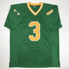 Autographed/Signed Joe Montana Notre Dame Green College Football Jersey JSA COA