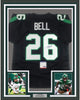 Framed Autographed/Signed Le'Veon LeVeon Bell 35x39 New York Black Football Jersey PSA/DNA COA