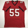 Autographed/Signed Derrick Brooks Tampa Bay Red Football Jersey JSA COA