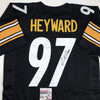 Autographed/Signed Cameron Cam Heyward Pittsburgh Black Football Jersey JSA COA