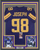 Framed Autographed/Signed Linval Joseph 35x39 Minnesota Color Rush Football Jersey JSA COA