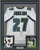 Framed Autographed/Signed Malcolm Jenkins 35x39 Philadelphia White Football Jersey PSA/DNA COA