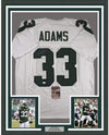 Framed Autographed/Signed Jamal Adams 35x39 New York White Football Jersey JSA COA