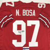 Autographed/Signed Nick Bosa Ohio State Red College Football Jersey JSA COA