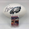 Autographed/Signed Jason Kelce Philadelphia Eagles Full Size F/S White Panel Logo Football PSA/DNA COA by Hall of Fame Sports Memorabilia