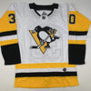 Autographed/Signed Matt Murray Pittsburgh White Hockey Jersey Beckett BAS COA