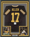 Framed Autographed/Signed Josh Allen 35x39 Wyoming Brown College Football Jersey Beckett BAS COA