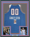 Framed Autographed/Signed Willie Cauley-Stein 35x39 Sacramento Retro Blue Basketball Jersey JSA COA