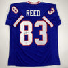 Autographed/Signed Andre Reed HOF 14 Buffalo Blue Football Jersey PSA/DNA COA