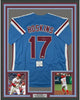 Framed Autographed/Signed Rhys Hoskins 35x39 Philadelphia Retro Blue Baseball Jersey Beckett BAS COA