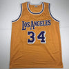 Autographed/Signed Shaquille Shaq O'Neal Los Angeles LA Yellow Basketball Jersey Beckett BAS COA by Hall of Fame Sports Memorabilia