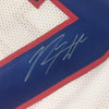 Framed Autographed/Signed Rodney Hampton 35x39 New York White Football Jersey PSA/DNA COA