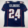 Autographed/Signed Stephon Gilmore New England Blue Football Jersey PSA/DNA COA